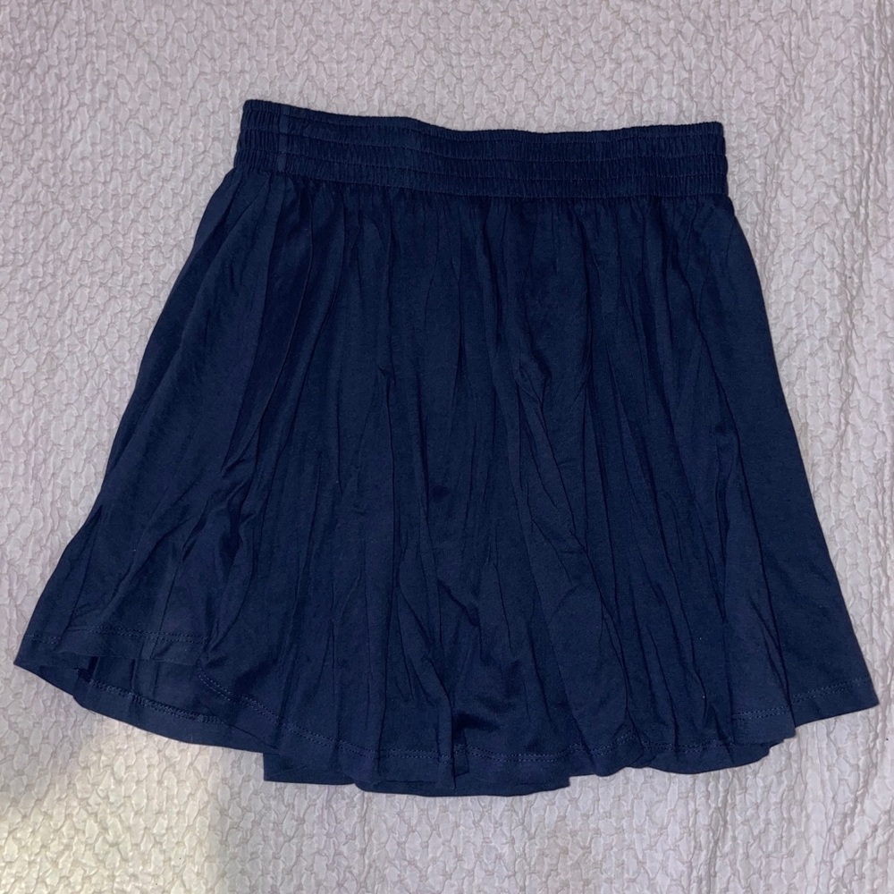 Navy Blue Flowy Skirt